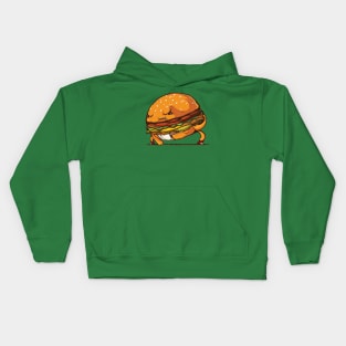 Sumo Burger Hamburger Food Fighter Kids Hoodie